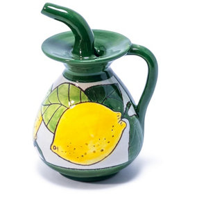 Signature Hand Painted Lemons Traditional Ceramic Kitchen Dining Fluted Pourer (H) 20cm