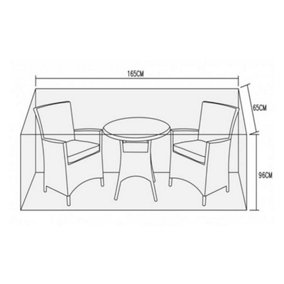 Signature Weave Emily Darcey 2 Seater Bistro Table Chair Furniture Set Cover
