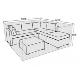 Signature Weave Savannah Corner Sofa Table Furniture Set Cover 230 x 165 x 80 cm