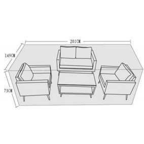 Signature Weave Tilly 2 Seater Sofa Chair Table Furniture Set Cover 201x149x73cm