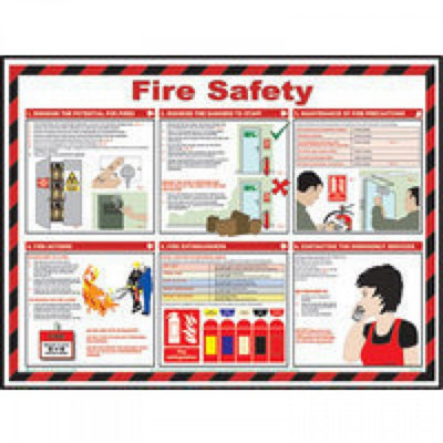 SIGNSLAB FA601 Health And Fire Safety Poster, 420 mm x 590 mm