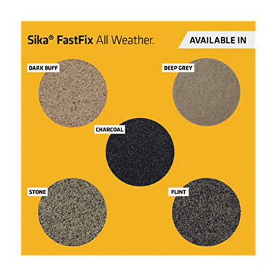 Sika FastFix All Weather Self-Setting Paving Jointing Compound, Deep Grey 14 kg 20 sq m with FREE Scrub - Perfectonish