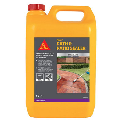 Sika Path & Patio Sealer Clear, 5L - Water-Based Patio & Paving Sealant ...