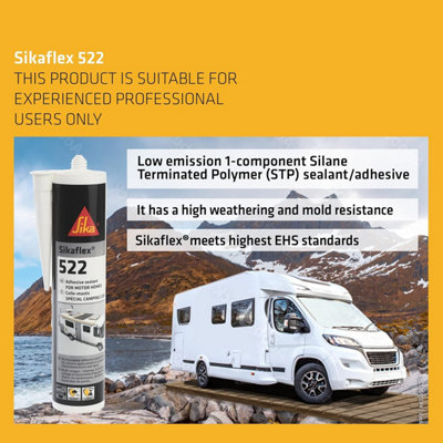 Sika Sikaflex-522 Caravan & Motorhome Adhesive Sealant Weather & Mould Resistant - 3