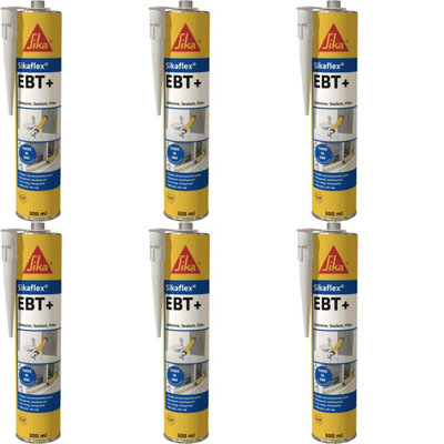 Sika Sikaflex EBT+ Adhesive, Sealant and Filler, Beige, 300 ml     SKFLEXEBTBG(n) (Pack of 6)