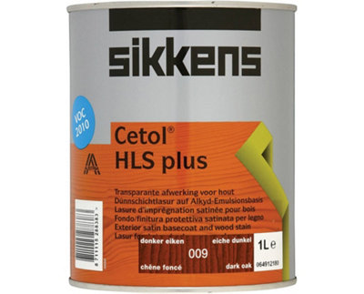 Sikkens 5085924 Cetol HLS Plus Translucent Woodstain Dark Oak 1 litre SIKCHLSPDO1L