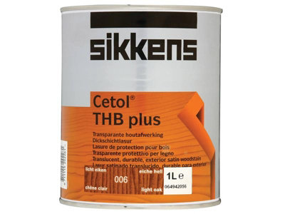 Sikkens 5087994 Cetol THB Plus Translucent Woodstain Light Oak 1 litre SIKCTHBPLO1L