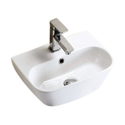 Ideal Standard i.life Cloakroom Basin and Semi-Pedestal 40cm 1 Tap Hole
