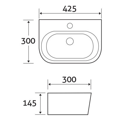 Ideal Standard i.life Cloakroom Basin and Semi-Pedestal 40cm 1 Tap Hole