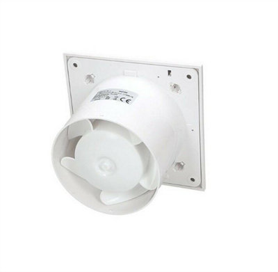 Silent Bathroom Extractor Fan 100mm with Timer & Low Noise Vent