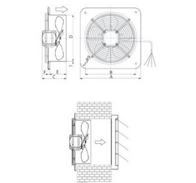 Silent Industrial Extractor Fan 200mm / 8" 450m3/h Duct Pipe - 3