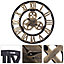 Silent Roman Numbers Large Wall Clock for Kitchen Home Decoration 580mm