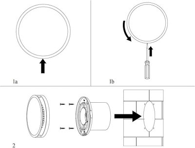 Silent Round Bathroom Extractor Fan 100mm / 4" White Front