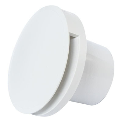 Silent Round Bathroom Extractor Fan 100mm / 4" White Front - 4