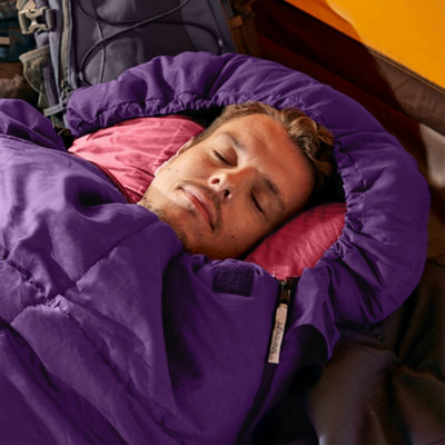 Silentnight - Adults Sleeping Bag Purple/Pink