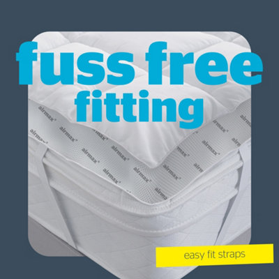 Silentnight Airflow 800 Super King matrastopper - extra dikke diepe matrasversterker met 8 cm dikke demping, gaaszijden om de luchtstroom te verhogen en elastische bandjes - Super King - 200 x 180 cm
