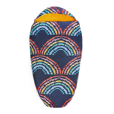 a rain bow slppeing bag for kidsin a Happy Nappers: Pillow & Sleepy Sack: Large Rainbow Unicorn 7+ Friendly Fabric】The Unicorn slumber sack is made with 100% soft and breathable polyester fibers Silentnight Camping Collection Kids Sleeping