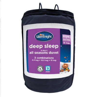 Silentnight Deep Sleep All Seasons Duvet, 4.5 + 10.5 Tog, Double, 200 X 200Cm