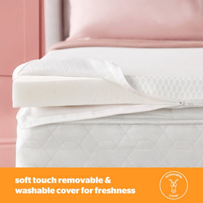 Silentnight impress memory foam mattress topper 7cm hotsell