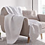 Silentnight Luxury Matalasse Bed Throw - White  150 x 200cm