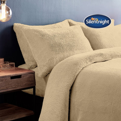 Silent night teddy fleece duvet set king size hotsell