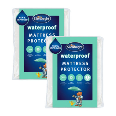 Silentnight Waterproof Mattress Protector Double 2 Pack DIY at B&Q