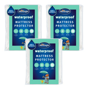 Silentnight Waterproof Mattress Protector - Double - 3 Pack