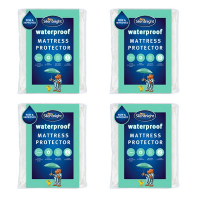 Silentnight Waterproof Mattress Protector - King - 4 Pack