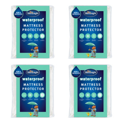 Silentnight Waterproof Mattress Protector - Single - 4 Pack