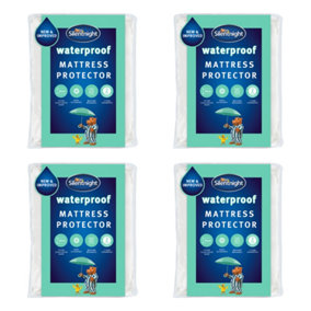 Silentnight Waterproof Mattress Protector - Small Double - 4 Pack
