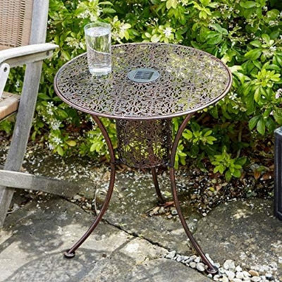 Silhouette Solar Powered Patio Table LED Lighting Moroccan Style Pre-Lit Garden Decking Outdoor