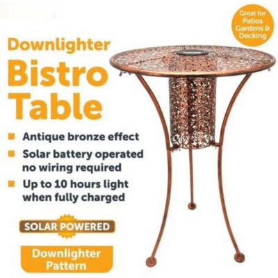 Silhouette Solar Powered Patio Table LED Lighting Moroccan Style Pre-Lit Garden Decking Outdoor - 4