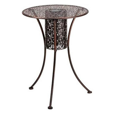 Silhouette Solar Powered Patio Table LED Lighting Moroccan Style Pre-Lit Garden Decking Outdoor - 6