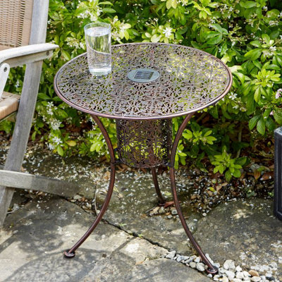 Silhouette Solar Powered Patio Table LED Lighting Moroccan Style Pre-Lit Garden Decking Outdoor - 7