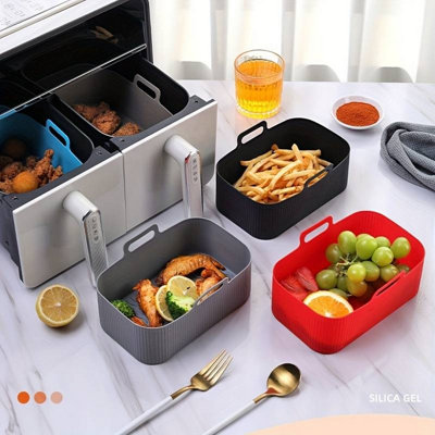 Silicone Air Fryer Liner Rectangle Slim Reusable Liner 19.5 x 11.5cm - 3
