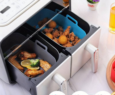 Silicone Air Fryer Liner Rectangle Slim Reusable Liner 19.5 x 11.5cm - 4