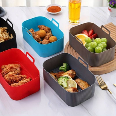 Silicone Air Fryer Liner Rectangle Slim Reusable Liner 19.5 x 11.5cm - 6