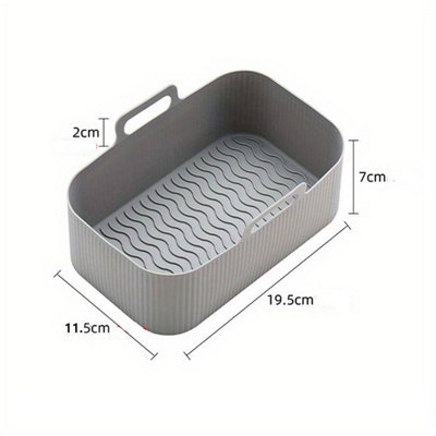 Silicone Air Fryer Liner Rectangle Slim Reusable Liner 19.5 x 11.5cm - 7