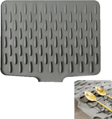 Thinkingwings Silicone Dish Drying Mats, Non-Slip Eco-Friendly Kitchen Drying Mat, Easy Clean Draining Board Mat, Dish Drainer Mat For Kitchen