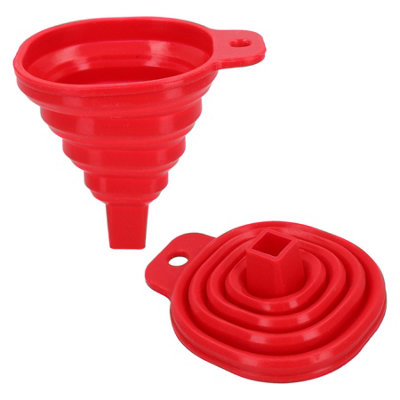 Silicone Flexible Mini Collapsible Folding Foldable Funnel -40c - 230c Kitchen 2pk