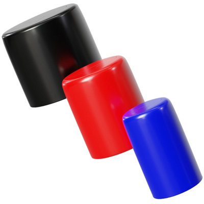 Silicone Rubber Blanking Cap End Cap Stopper Flexible (8mm, Black)