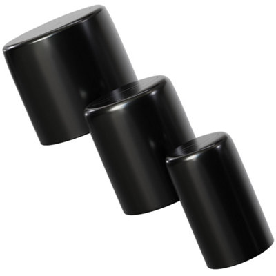 Silicone Rubber Blanking Cap End Cap Stopper Flexible (8mm, Black)
