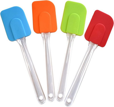 Silicone Spatulas Set (4 Pack) with Easy Storage Hanging Holes
