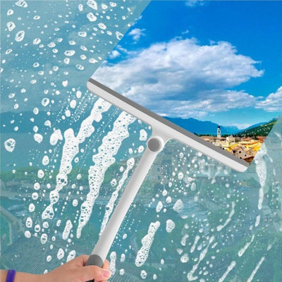 Silicone squeegee with rubber edges, multi-purpose shower squeegee ...