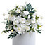 Silk Artificial Flower Fake Rose Bouquet for Home Wedding Party Decoration Table Centerpieces