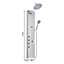 Silver 4in1 Adjustable Shower Panel Mixer Shower Set with Body Massage Jets