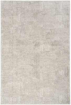 Silver Abstract Modern Easy to clean Rug for Bedroom & Living Room-69 X 229cm (Runner)
