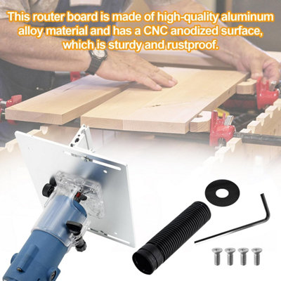 Silver Aluminum Router Table Insert Plate, Cutting and Carving Aid Tool ...