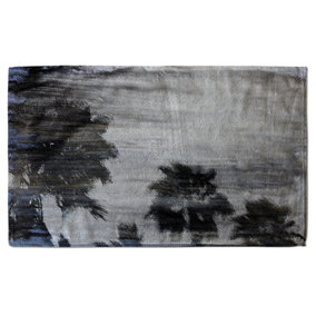 silver and black palm (Bath Towel) / Default Title