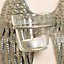 Silver Angel Wings Decorative Tealight Décor Candle Holders